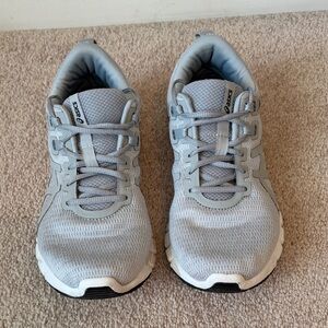 Asics Gray Mesh Athletic Sneakers